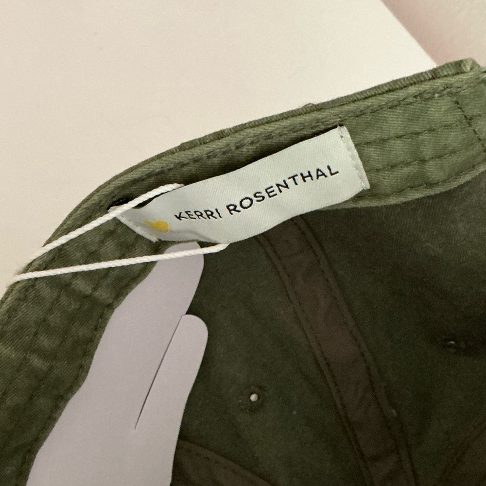 Kerri Rosenthal Olive Imperfect Heart Baseball Cap - Picture 3 of 4